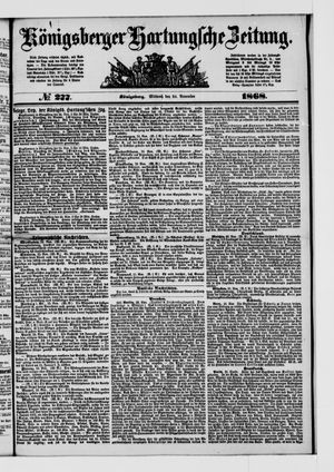 Königsberger Hartungsche Zeitung vom 25.11.1868