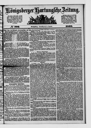 Königsberger Hartungsche Zeitung vom 10.12.1868