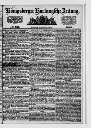 Königsberger Hartungsche Zeitung vom 12.12.1868