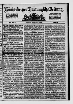 Königsberger Hartungsche Zeitung vom 13.12.1868