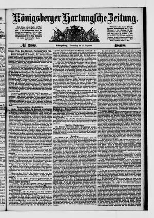Königsberger Hartungsche Zeitung vom 17.12.1868