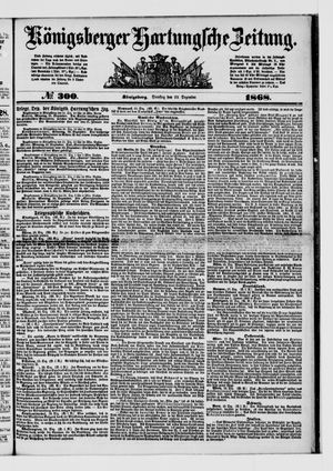 Königsberger Hartungsche Zeitung vom 22.12.1868