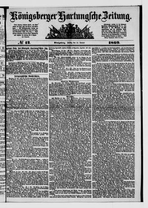 Königsberger Hartungsche Zeitung vom 15.01.1869