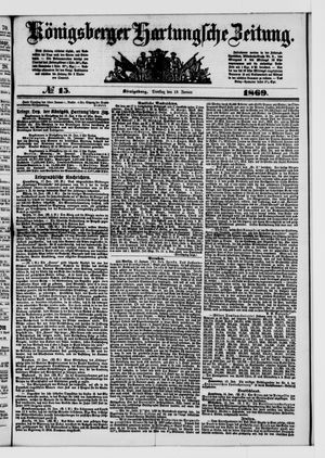 Königsberger Hartungsche Zeitung vom 19.01.1869