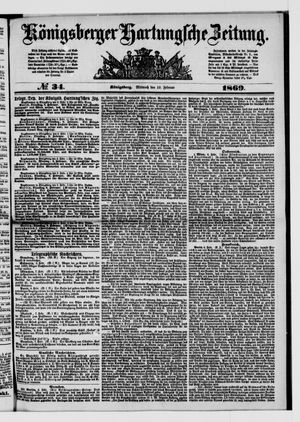 Königsberger Hartungsche Zeitung vom 10.02.1869