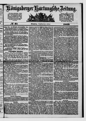 Königsberger Hartungsche Zeitung vom 11.02.1869