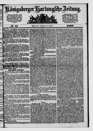 Königsberger Hartungsche Zeitung vom 18.02.1869