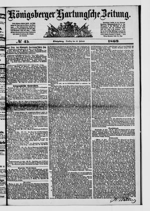 Königsberger Hartungsche Zeitung vom 23.02.1869