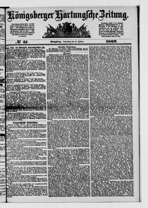 Königsberger Hartungsche Zeitung on Feb 25, 1869