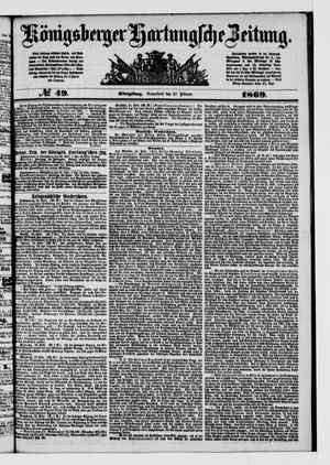 Königsberger Hartungsche Zeitung vom 27.02.1869