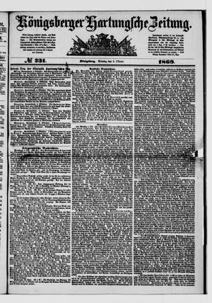 Königsberger Hartungsche Zeitung on Oct 3, 1869