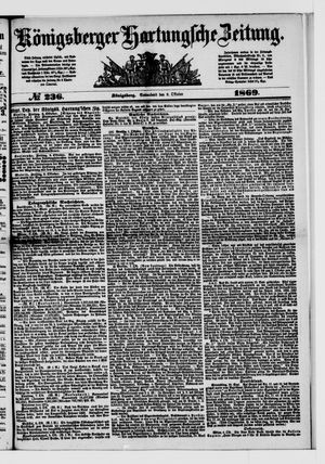 Königsberger Hartungsche Zeitung vom 09.10.1869