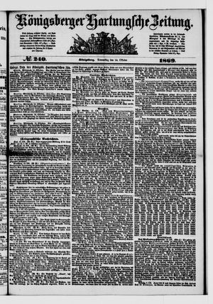 Königsberger Hartungsche Zeitung vom 14.10.1869