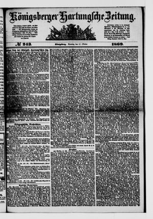 Königsberger Hartungsche Zeitung vom 17.10.1869