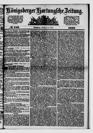 Königsberger Hartungsche Zeitung on Oct 24, 1869