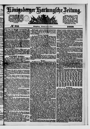 Königsberger Hartungsche Zeitung on Oct 27, 1869