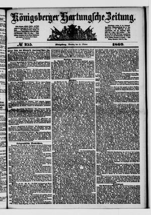 Königsberger Hartungsche Zeitung vom 31.10.1869