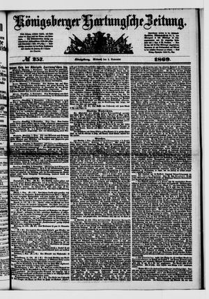 Königsberger Hartungsche Zeitung on Nov 3, 1869