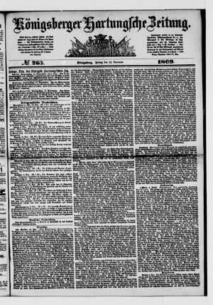 Königsberger Hartungsche Zeitung on Nov 12, 1869