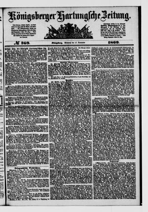 Königsberger Hartungsche Zeitung on Nov 17, 1869