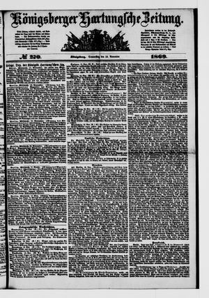Königsberger Hartungsche Zeitung on Nov 18, 1869