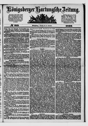 Königsberger Hartungsche Zeitung vom 21.11.1869