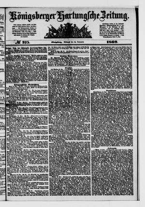 Königsberger Hartungsche Zeitung vom 24.11.1869