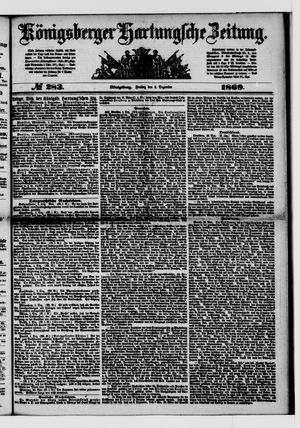 Königsberger Hartungsche Zeitung on Dec 3, 1869