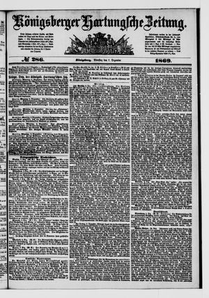 Königsberger Hartungsche Zeitung on Dec 7, 1869