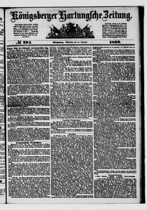 Königsberger Hartungsche Zeitung vom 16.12.1869