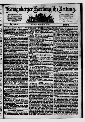 Königsberger Hartungsche Zeitung vom 19.12.1869