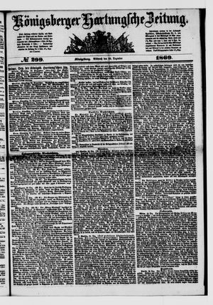 Königsberger Hartungsche Zeitung vom 22.12.1869