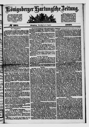 Königsberger Hartungsche Zeitung vom 30.12.1869
