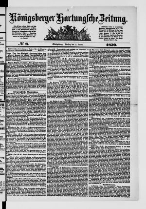 Königsberger Hartungsche Zeitung vom 11.01.1870