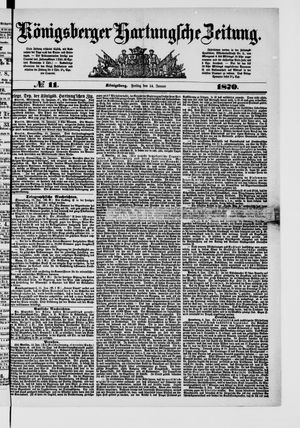 Königsberger Hartungsche Zeitung vom 14.01.1870