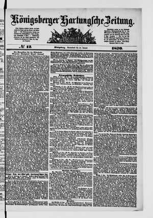 Königsberger Hartungsche Zeitung vom 15.01.1870