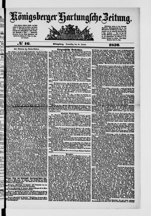 Königsberger Hartungsche Zeitung vom 20.01.1870