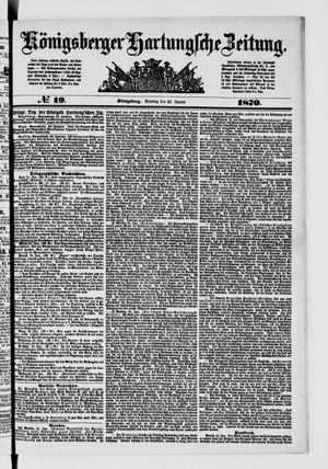Königsberger Hartungsche Zeitung vom 23.01.1870