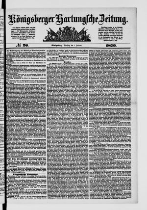 Königsberger Hartungsche Zeitung vom 01.02.1870