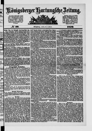 Königsberger Hartungsche Zeitung vom 04.02.1870