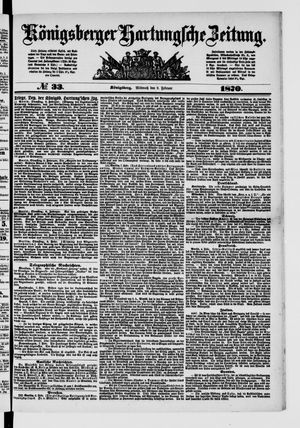 Königsberger Hartungsche Zeitung vom 09.02.1870