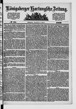Königsberger Hartungsche Zeitung vom 10.02.1870