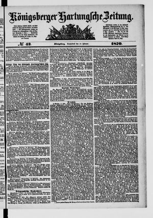 Königsberger Hartungsche Zeitung on Feb 19, 1870