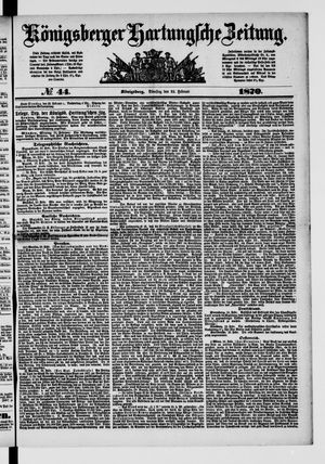 Königsberger Hartungsche Zeitung vom 22.02.1870