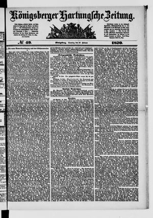 Königsberger Hartungsche Zeitung on Feb 27, 1870
