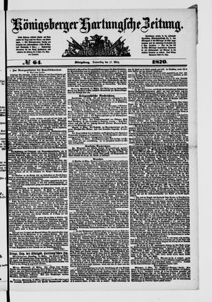 Königsberger Hartungsche Zeitung vom 17.03.1870