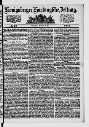 Königsberger Hartungsche Zeitung vom 20.03.1870