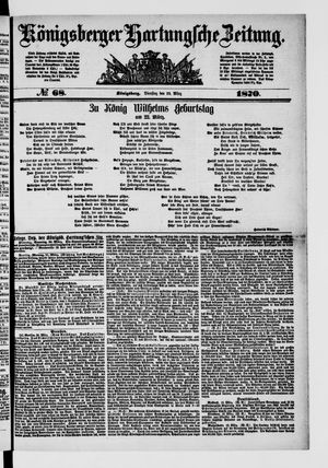 Königsberger Hartungsche Zeitung vom 22.03.1870