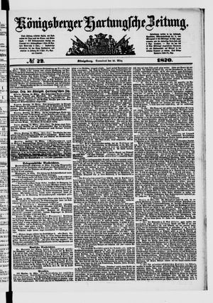 Königsberger Hartungsche Zeitung vom 26.03.1870