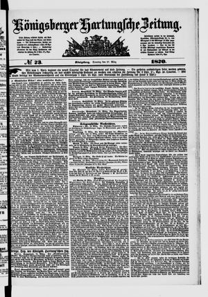 Königsberger Hartungsche Zeitung vom 27.03.1870